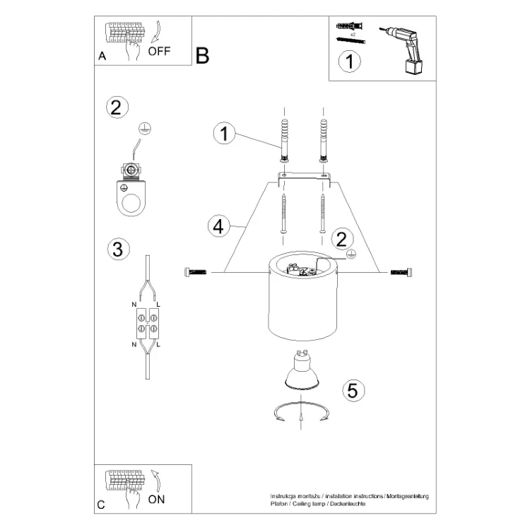 Loftslampe ORBIS beton Tunable White