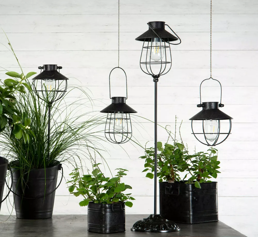 Loftslampe Solcelle Led Hængende Ebony Antal 17x22cm