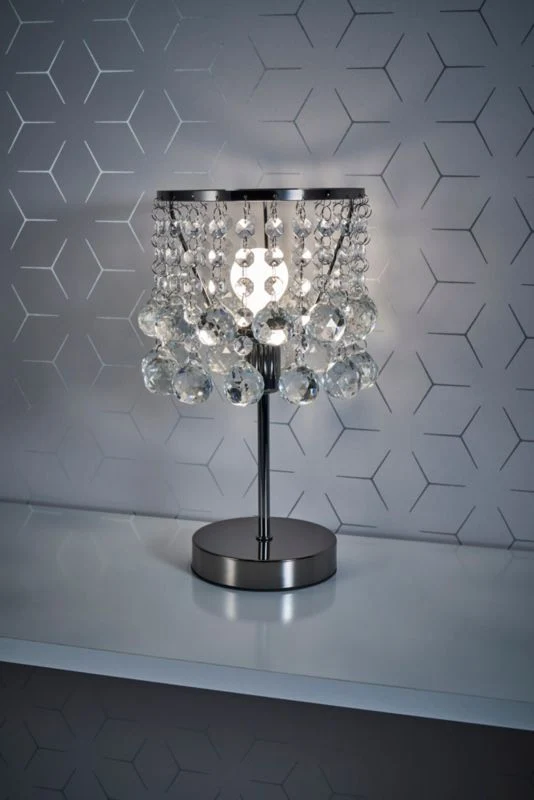 London Crystal bordlampe 1-punkts E14 mat-sort