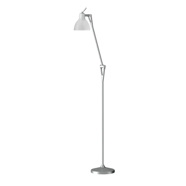 Luxy F1 Gulvlampe Alu - mat hvidt glas