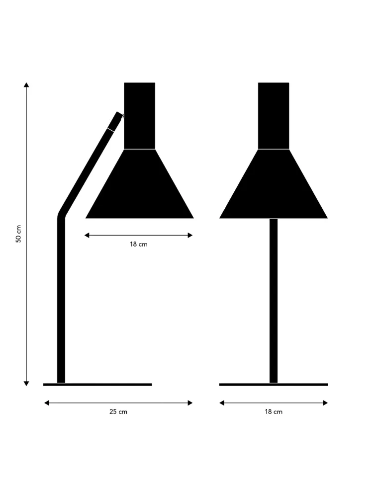 LYSS Bordlampe Ø18 Mat Mandel