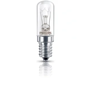 PHILIPS Dekorativ rørformet glødepære, 10 W, E14, Klar, Dæmpbar