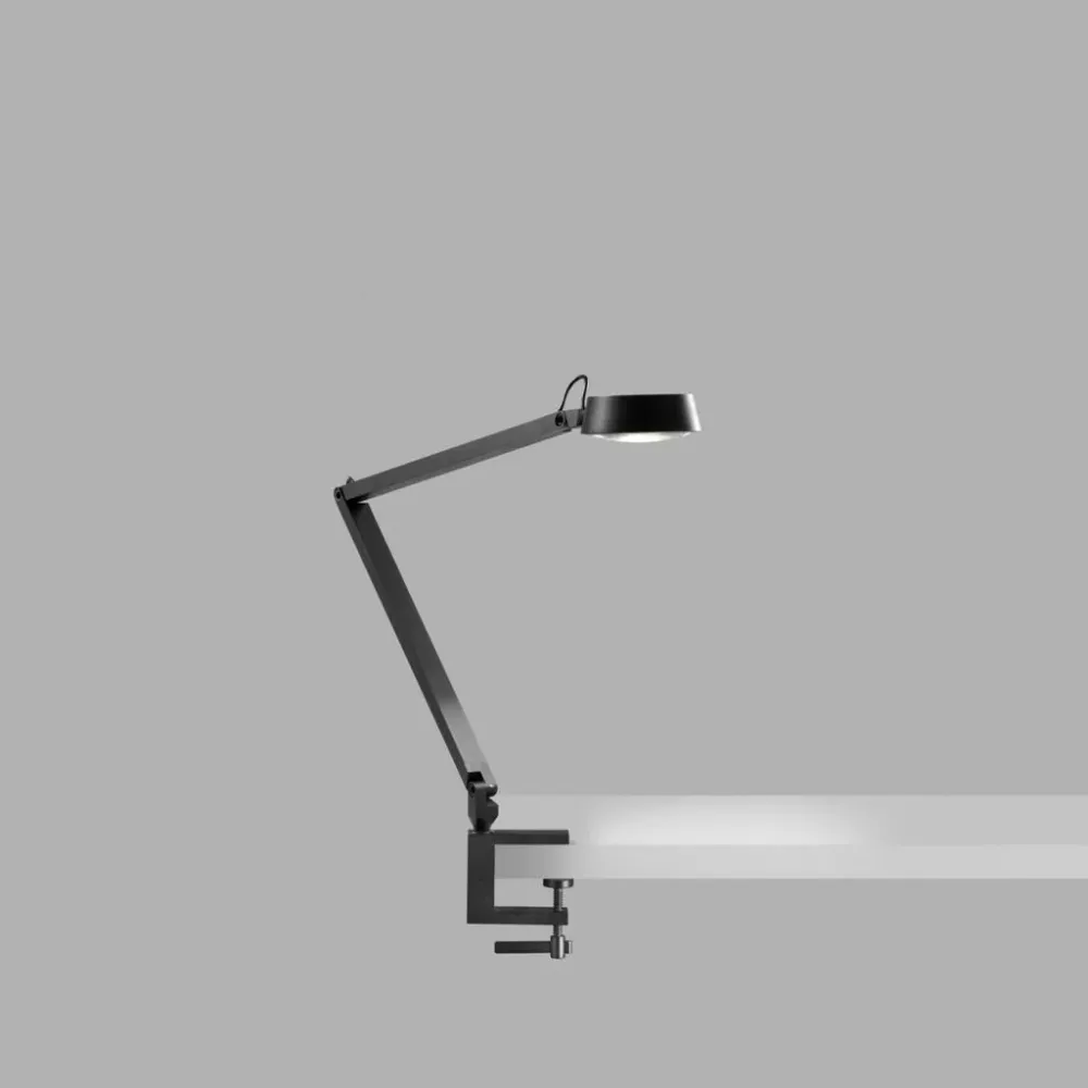 Rich T1 Bordlampe m/ klemme Carbon Sort - Light-Point