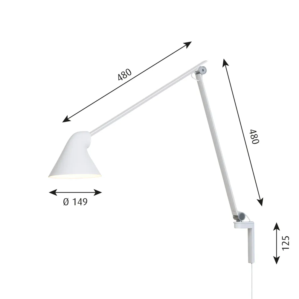 Smart Home NJP Væg Lang Arm Snow