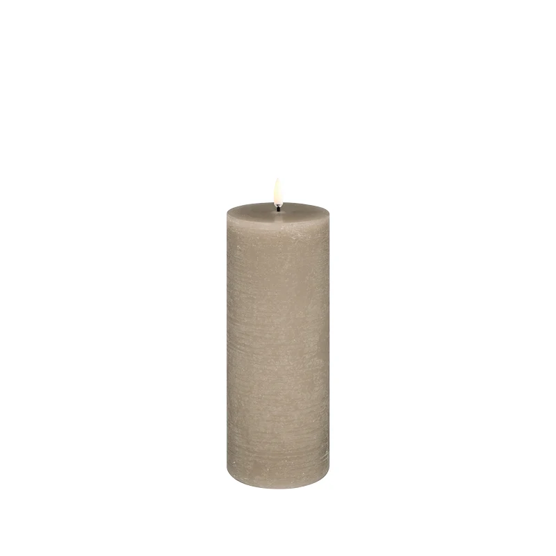 Uyuni LED bloklys Ø7,8 x H20,3 cm sandstone
