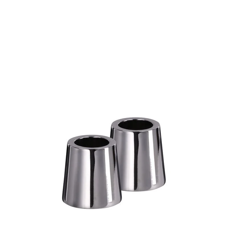 UYUNI lysestage portable taper krom H2,3 cm 2 stk.