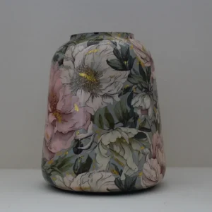 Vase m/ Blomsterdeko h=34cm rosa - E26 Base