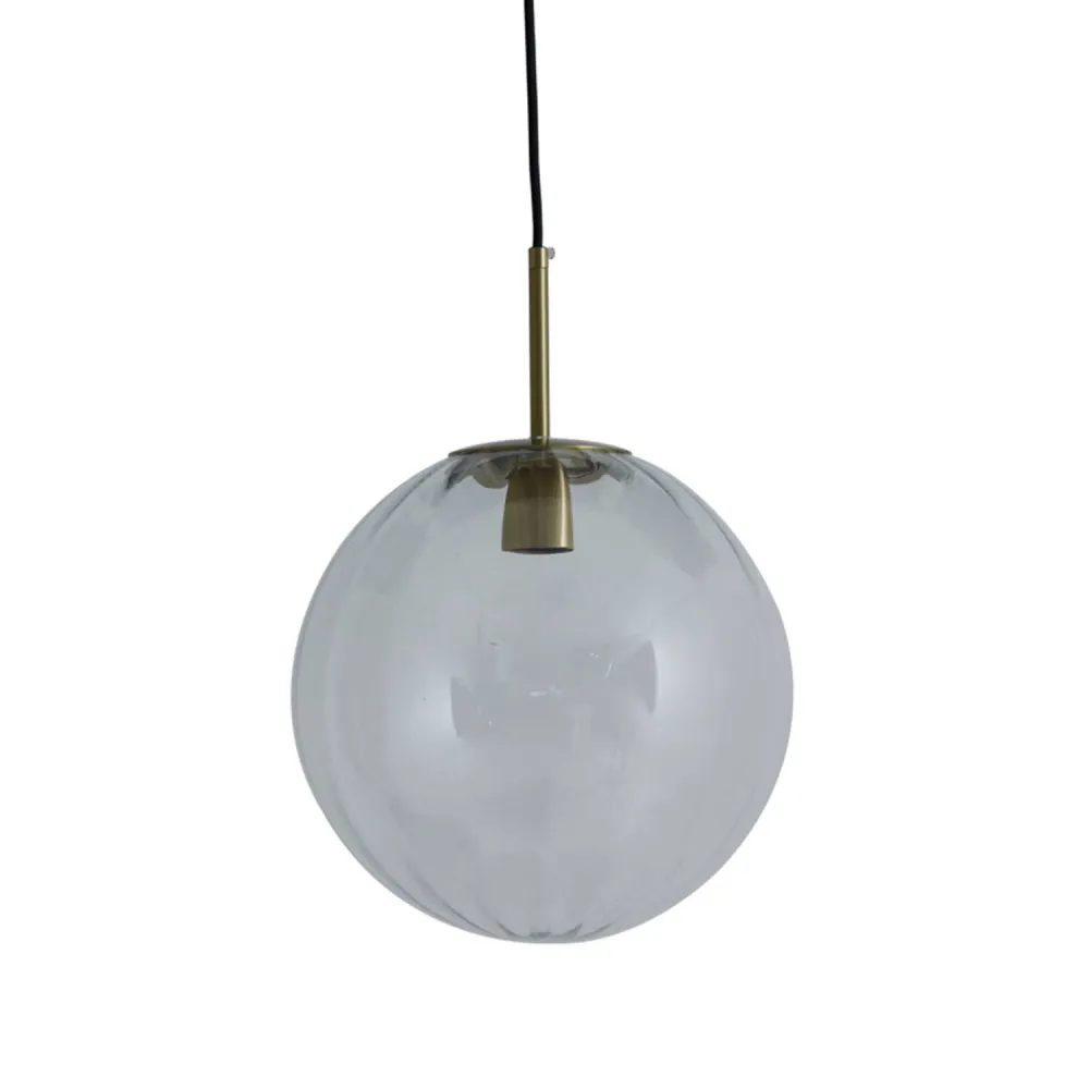 Magdala Loftlampe 40 cm Glas Klar & Guld