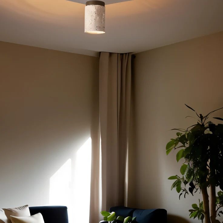 Marwood loftslampe - travertin loftslampe - indbygningsspot Adjustable Brightness Brun