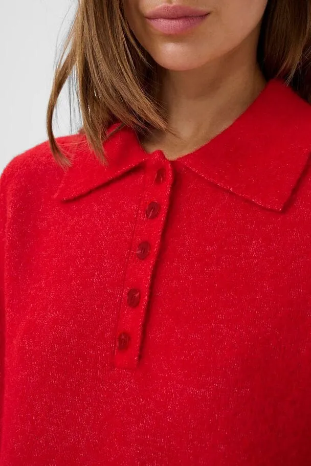 Gestuz - Gzalpha Ss Polo Pullover 10910852 - 109238 - Postbox Mélange Xs