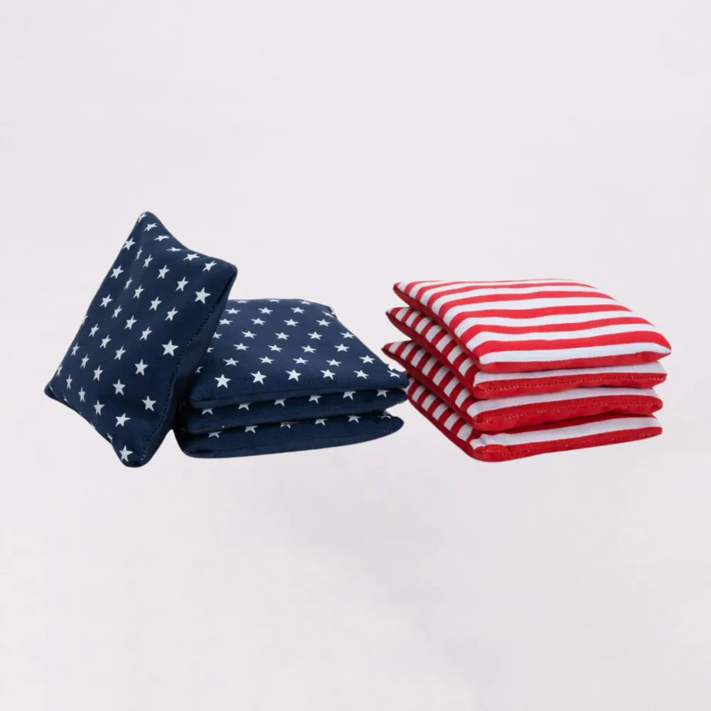 Cornhole poser 8 stk. Amerika (Hurtig/langsom stof)