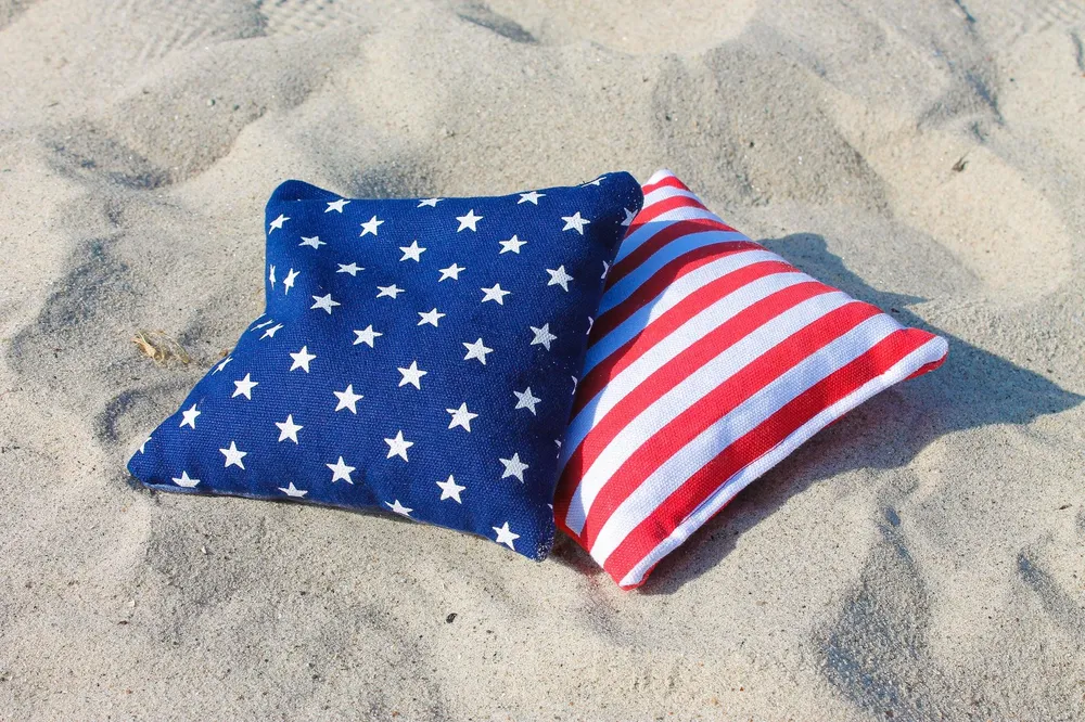 Cornhole poser 8 stk. Amerika (Hurtig/langsom stof)