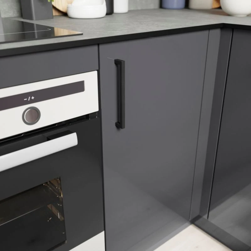 GoodHome Dukkah møbelgreb 169 mm mat-sort