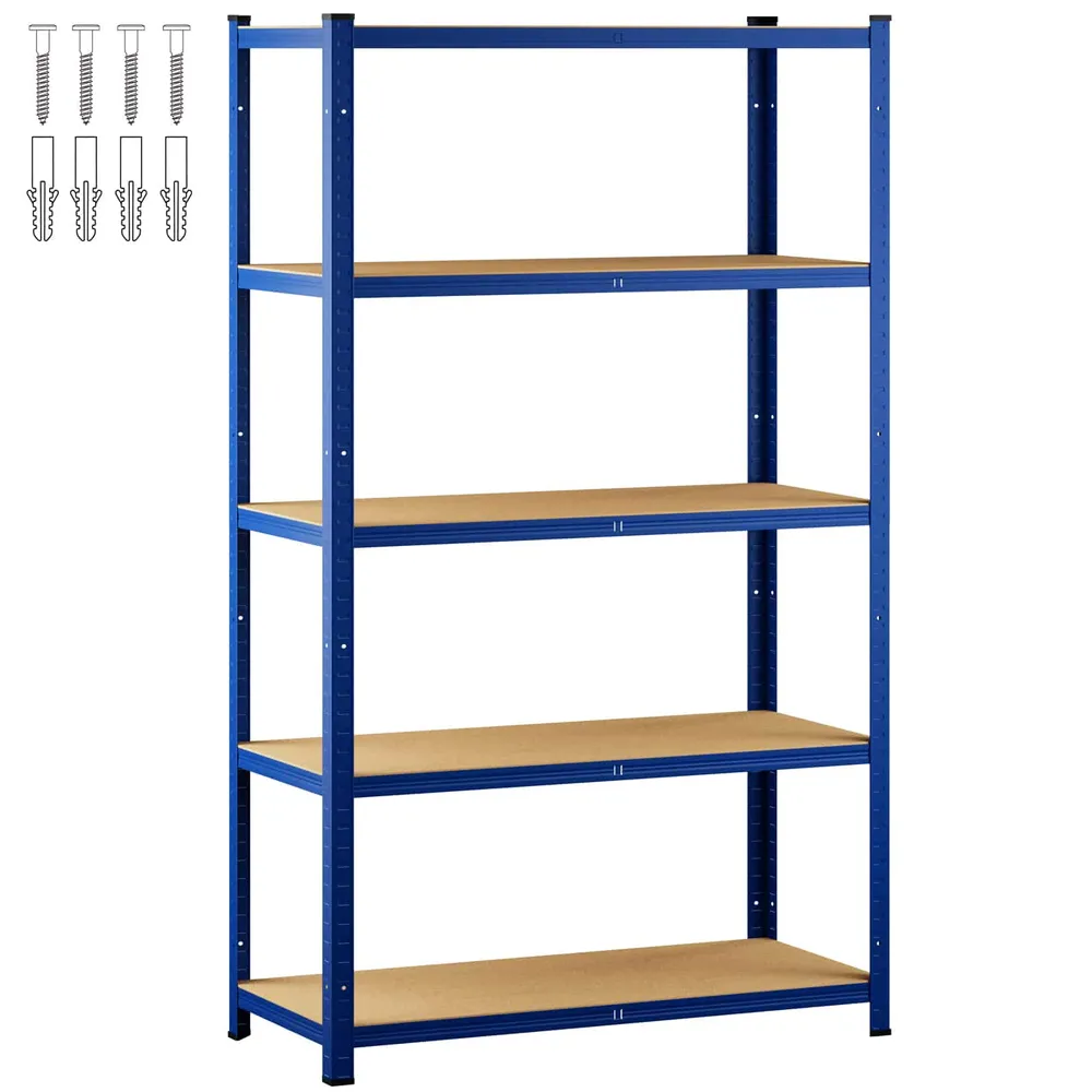 Kraftig hylde blå 180x90x40cm 875kg