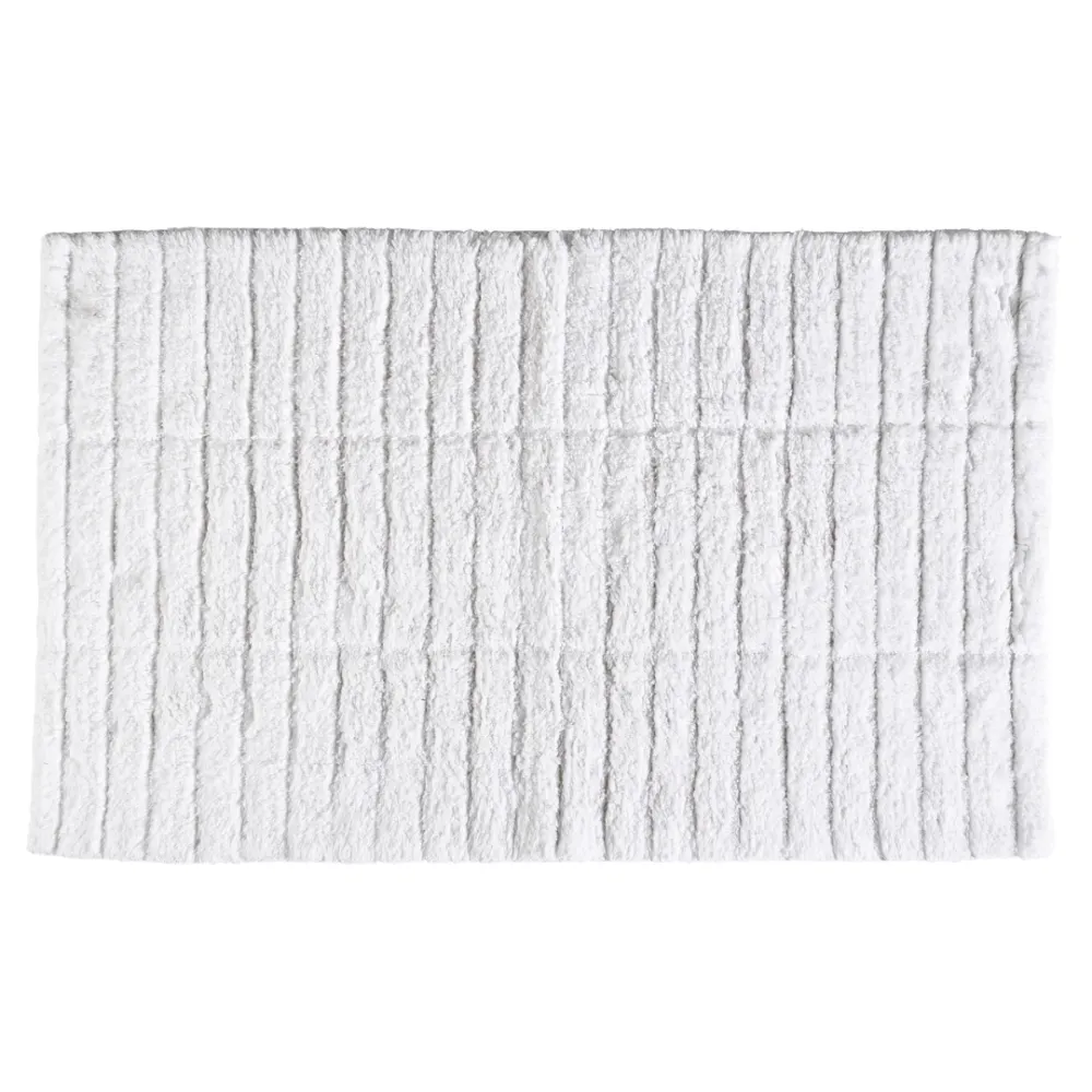 Bademåtte Tiles 80x50 cm – blød bomuldsmåtte White