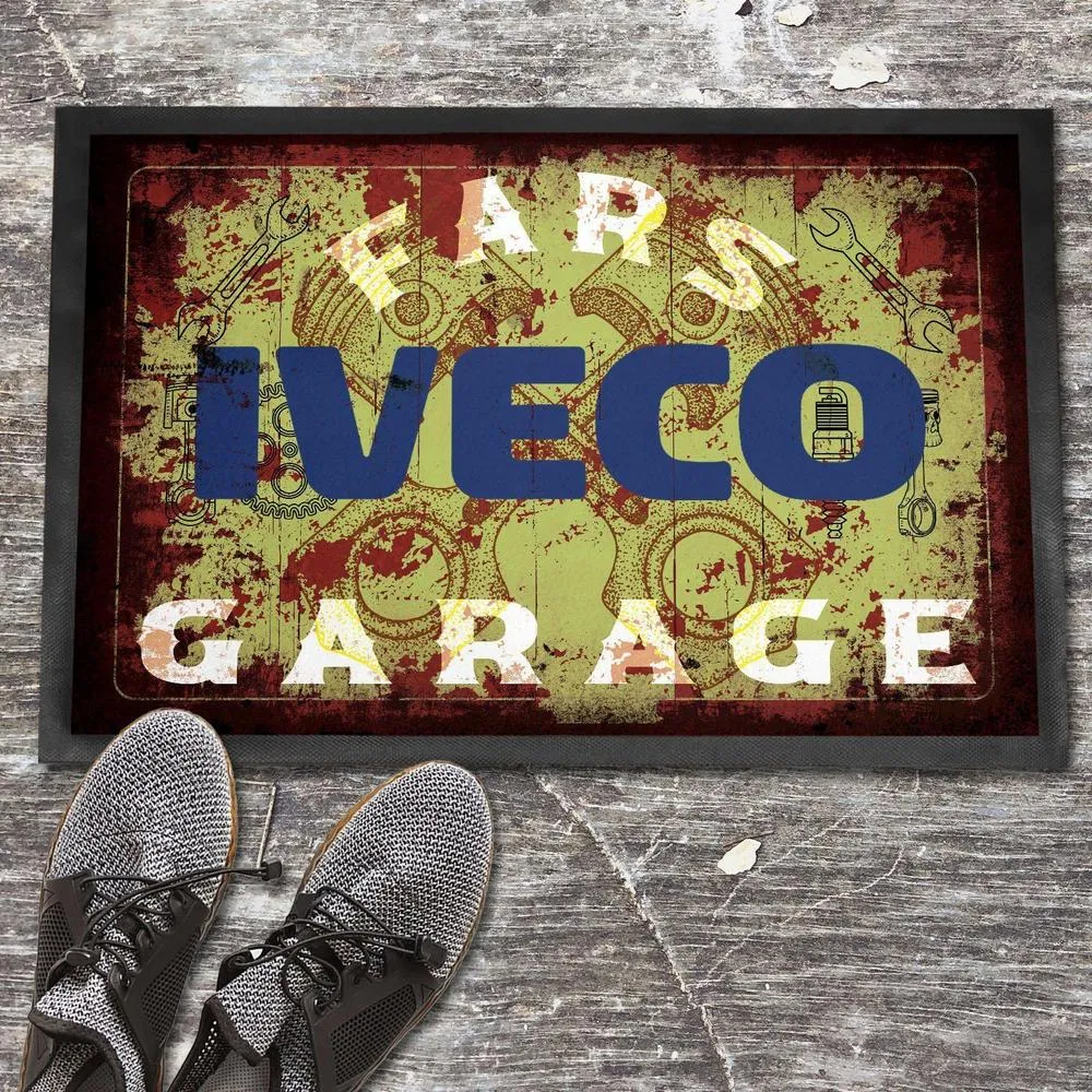 Digital Udskrift Iveco Fars Garage Antique Dørmåtte
