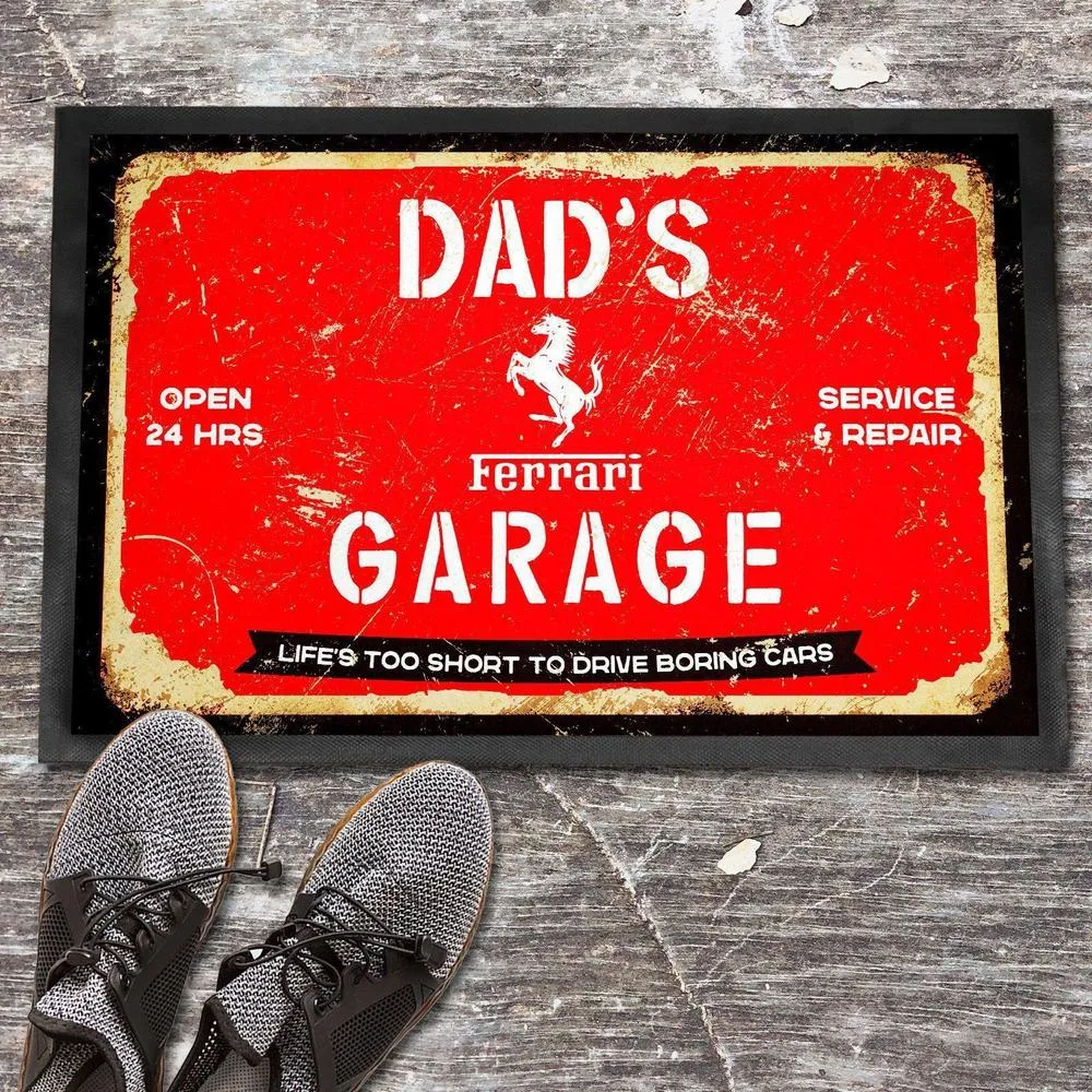 Ferrari Dads Garage Dørmåtte High Accuracy