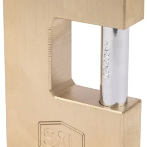 Smith & Locke stiftlås i messing 90 mm