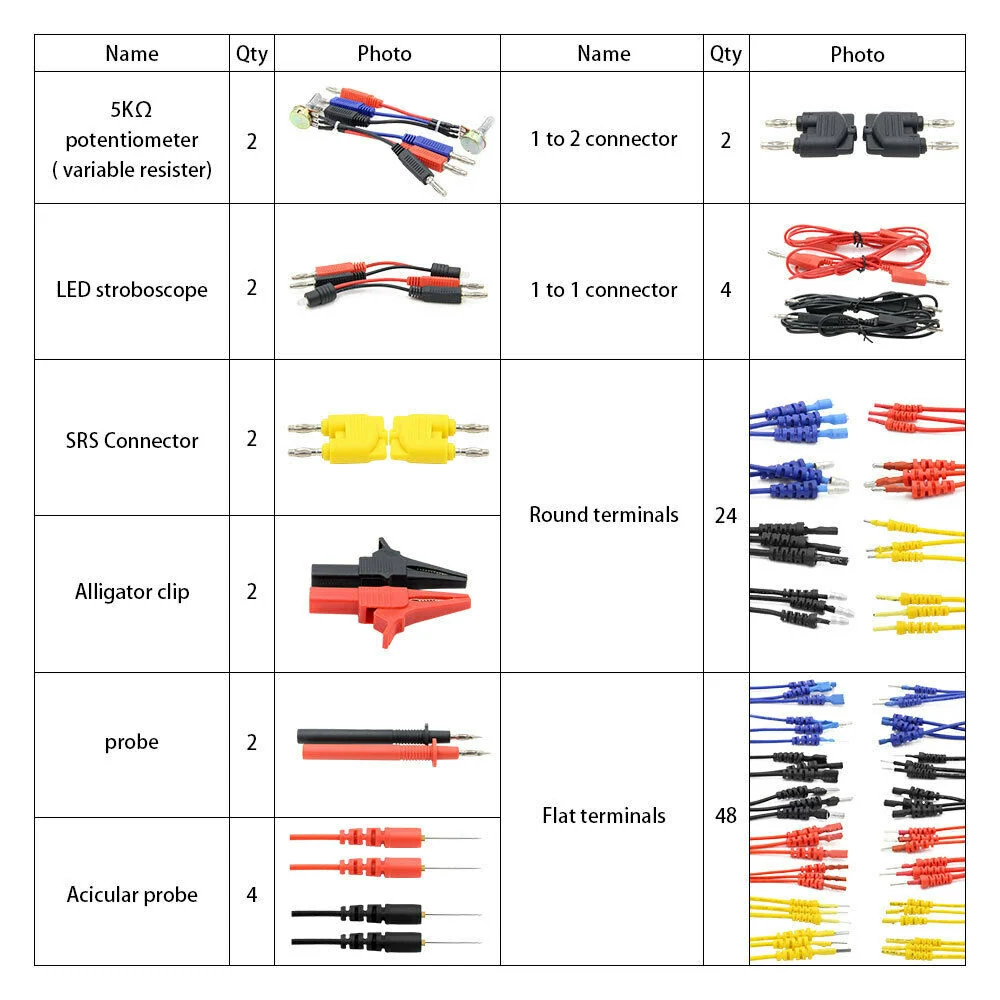 Numerous Function Automotive Circuit Tester Lead Testing Kabel forbindelses stik Heavy Duty