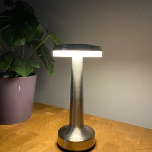 Conzept Electric - Opladelig bordlampe 11,8x20 cm børstet alloy