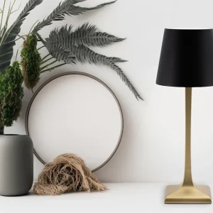 LED table lamp ROMA, GD-BL bluetooth and rechargeable, gold/black