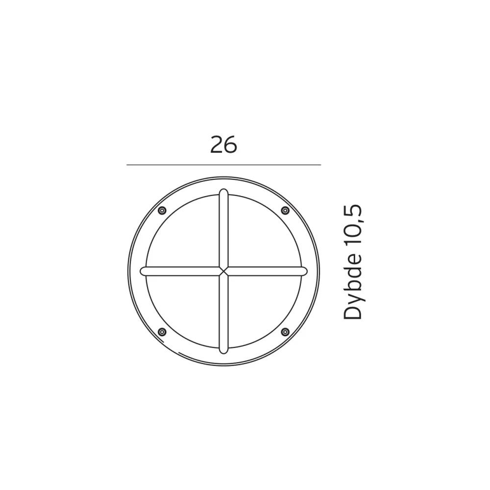 Norlys Rondane Grafit, 10w LED IP65 - Udendørslampe