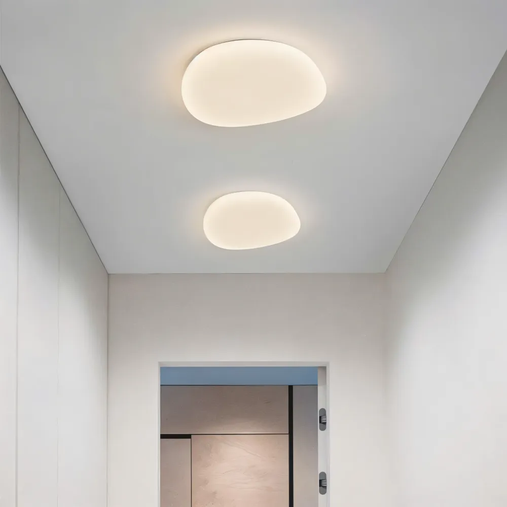 Cobble-loftslampe - stilfuld pebble-loftslampe med integreret led