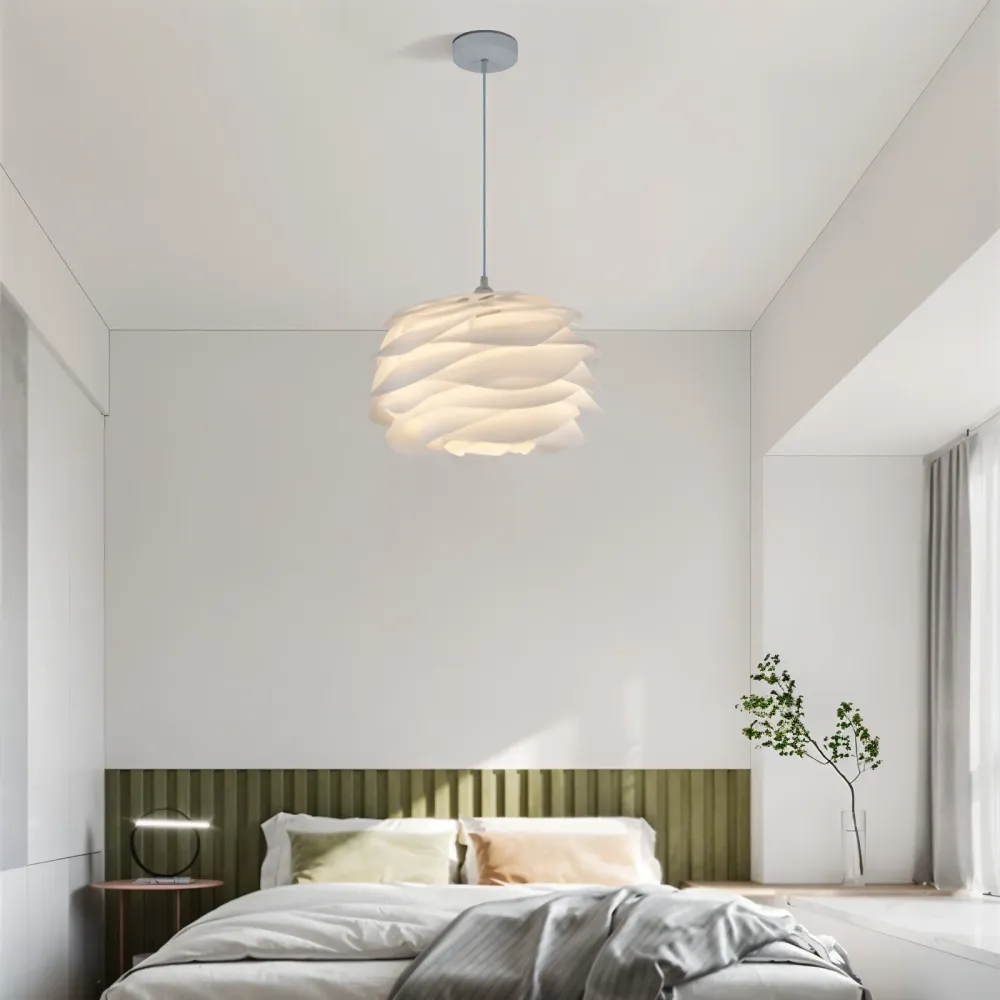 Flush Mount Ceiling Light Rosy pendel - dekorativ pvc blomstret led hængelampe til soveværelse 33