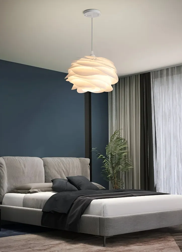 Flush Mount Ceiling Light Rosy pendel - dekorativ pvc blomstret led hængelampe til soveværelse 33