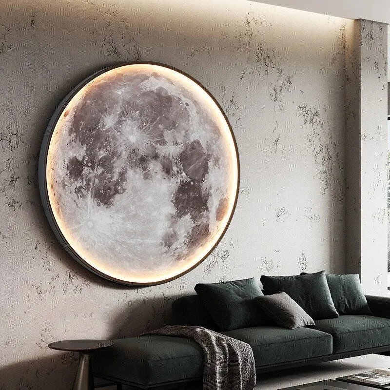 LED Moon Wall Light | Realistic Lunar Surface Design