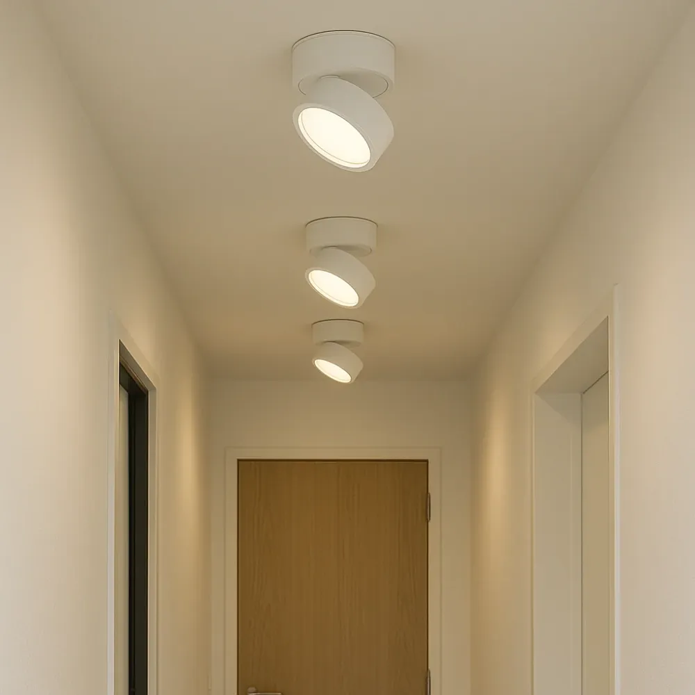 Modern Ceiling Spotlight | Adjustable Black Surface Mount Black