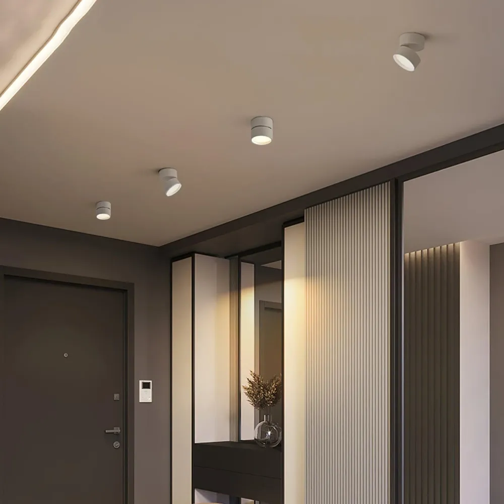 Modern Ceiling Spotlight | Adjustable Black Surface Mount Black