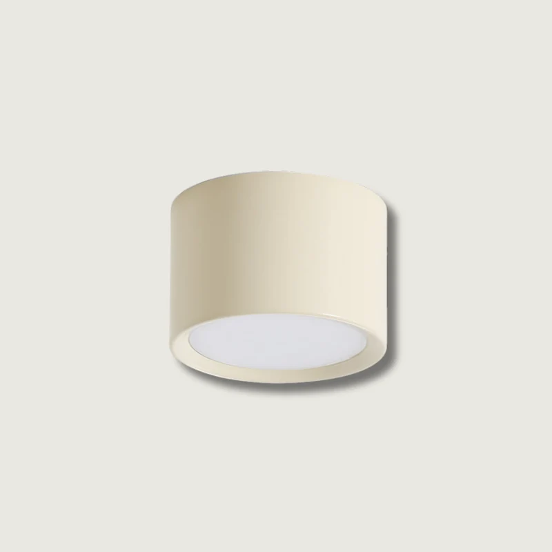 Modern Surface Mount Light | Minimalist Cylindrical Design Cream