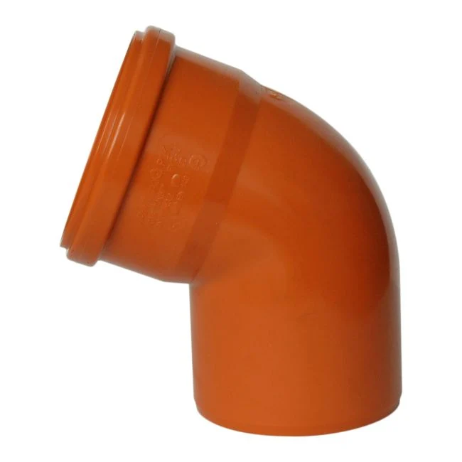 Pipelife afløbsbøjning 67° 160 mm i tangerine