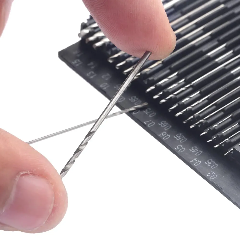 20 stk 0,3 mm - 1,6 mm HSS Mini Subkompakt Twist Precision Boresæt Håndværks værktøj + etui