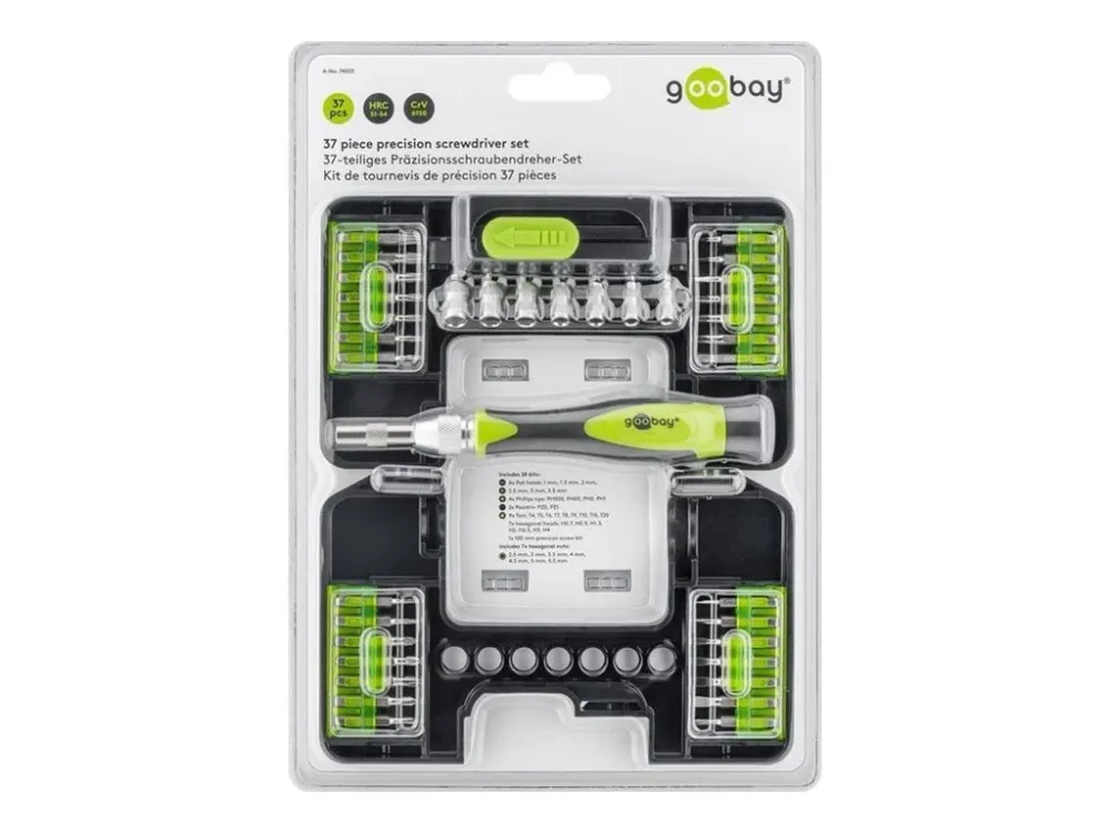 goobay Precision screwdriver bit and socket place 37 Dele