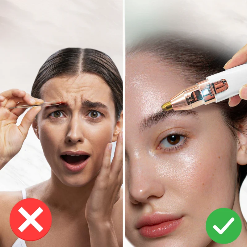 Electric Facial Hair Trimmer | Rose Gold Dual Head Design