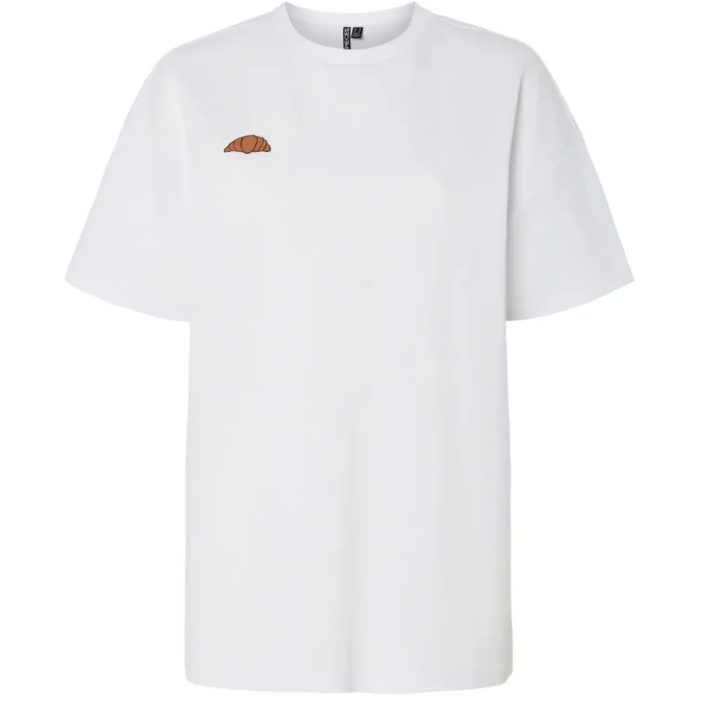 PIECES DAME T-SHIRT PCJELMA - Bright White Croissant Xs