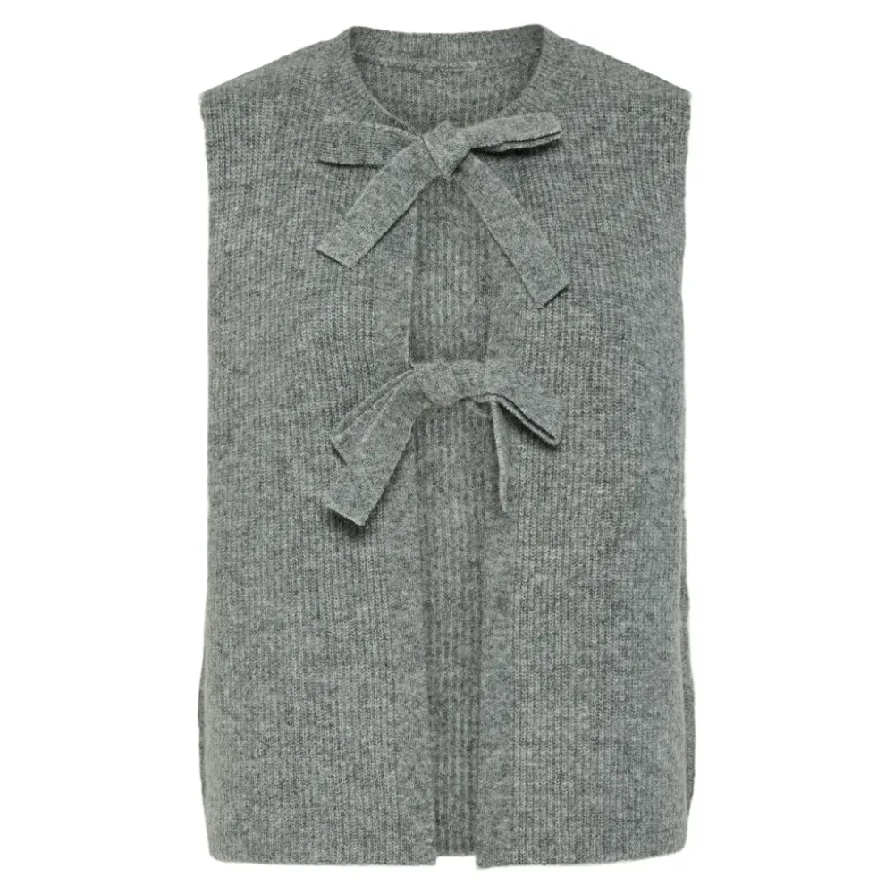 PIECES dame vest PCSILLY - Medium grey melange Xs