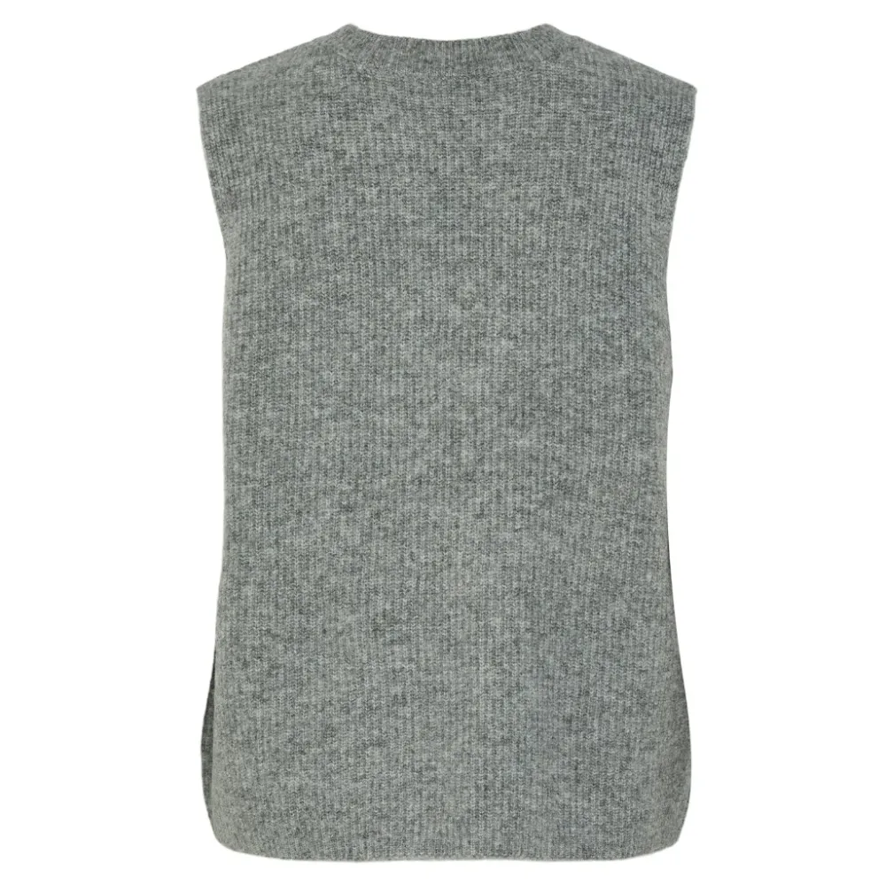 PIECES dame vest PCSILLY - Medium grey melange Xs