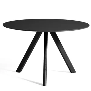 HAY CPH20 Round Table - Ø120 - Charcoal - Sort Linolium Top