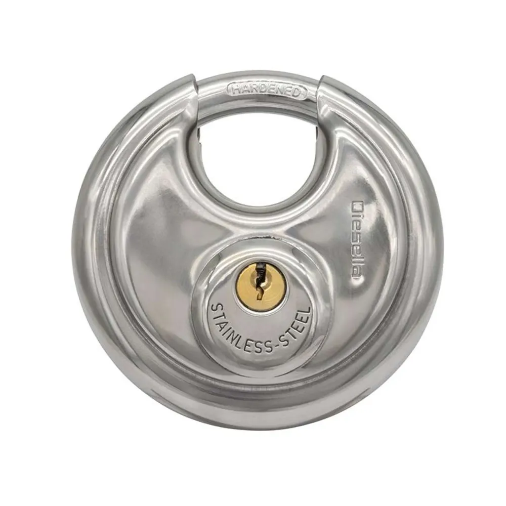 DIESELLA Hængelås 90mm Rustfrit Chromed Diskus