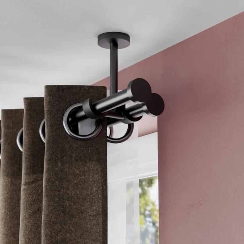 Dobbeltsidet loftbeslag GoodHome Tinos 19/28 mm grå