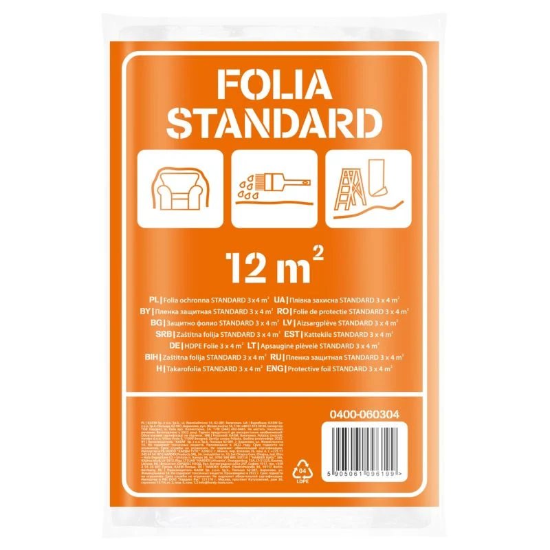 HDPE beskyttelsesfolie 3 x 4 m delicate