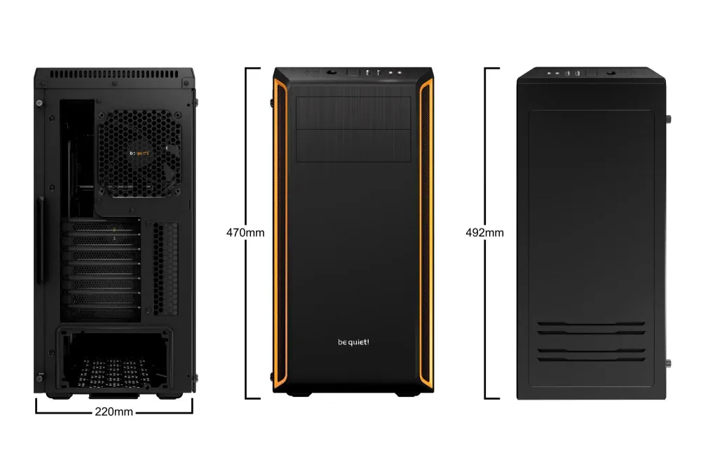be hushed! PURE BASE 600 Window - black/orange
