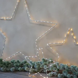 Indendørs juledekoration Stjerne indendørs & udendørs Ø22 cm sølv