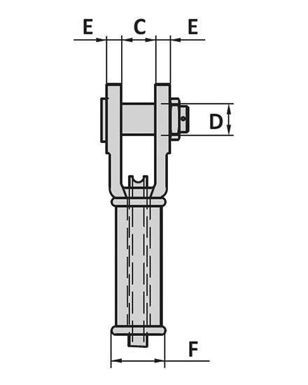 Kilewirelås OWS galv type 2 - 5/8" (14-16mm)