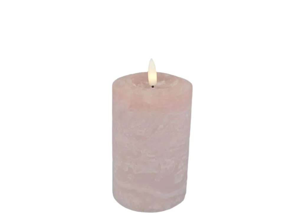 LED Vivid Rosa Antique 7,6x12 cm Hyggelig Stemning & Realistisk Flamme