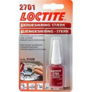 Loctite 2701 skruesikr. stærk 5 gr. flaske