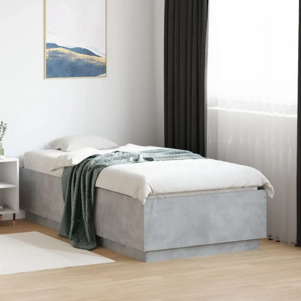 sengeramme 75x190 cm designed træ betongrå